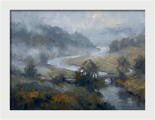 Foggy River Landscape