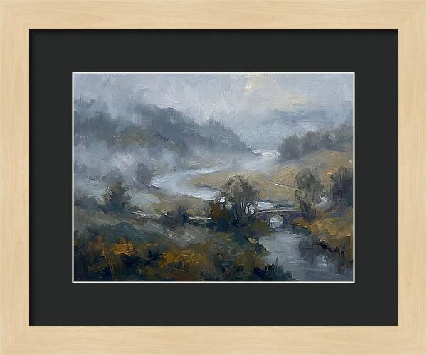 Foggy River Landscape