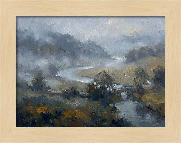Foggy River Landscape