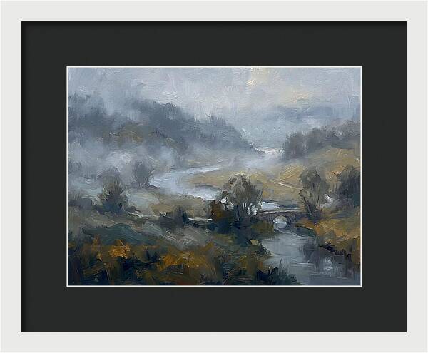 Foggy River Landscape