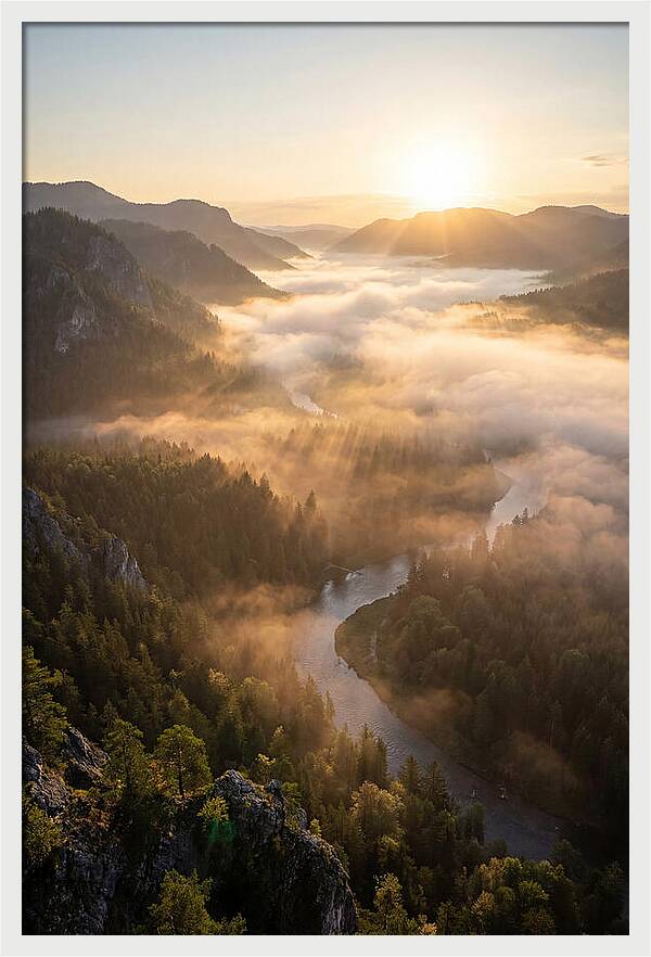 Foggy Valley At Sunrise