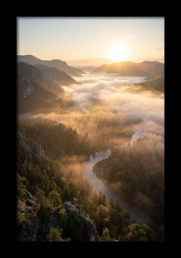 Foggy Valley At Sunrise