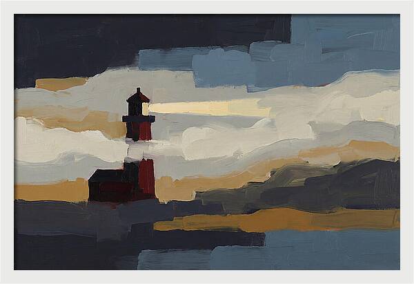 Foghorn Lighthouse In Coastal Fog