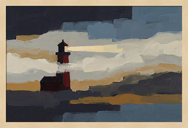 Foghorn Lighthouse In Coastal Fog