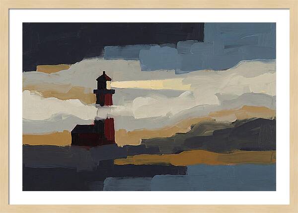 Foghorn Lighthouse In Coastal Fog