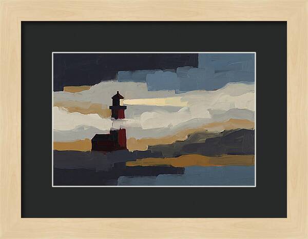Foghorn Lighthouse In Coastal Fog