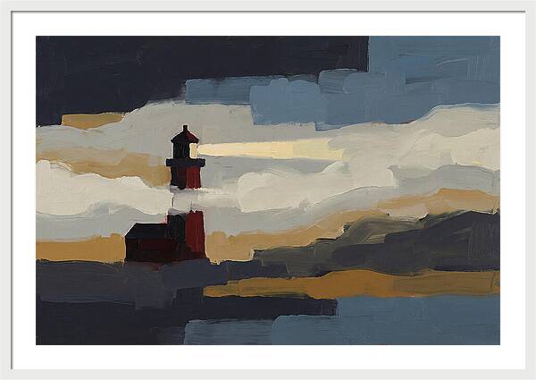 Foghorn Lighthouse In Coastal Fog