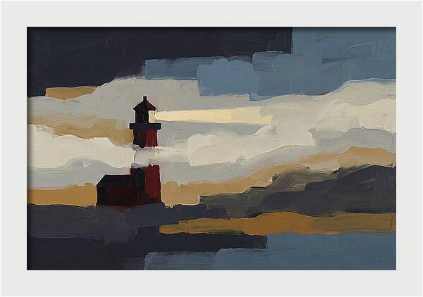 Foghorn Lighthouse In Coastal Fog