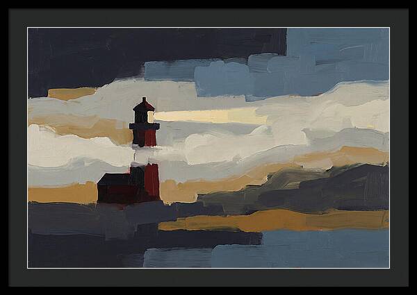Foghorn Lighthouse In Coastal Fog