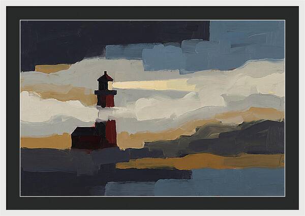 Foghorn Lighthouse In Coastal Fog