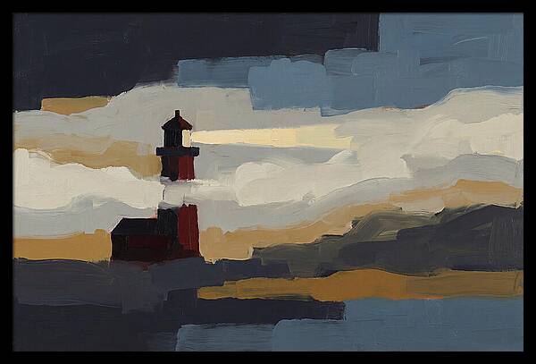 Foghorn Lighthouse In Coastal Fog