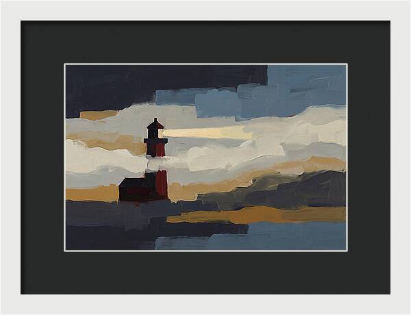 Foghorn Lighthouse In Coastal Fog