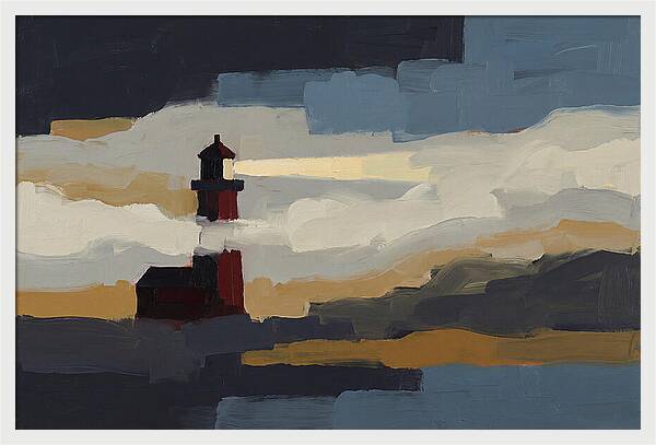 Foghorn Lighthouse In Coastal Fog