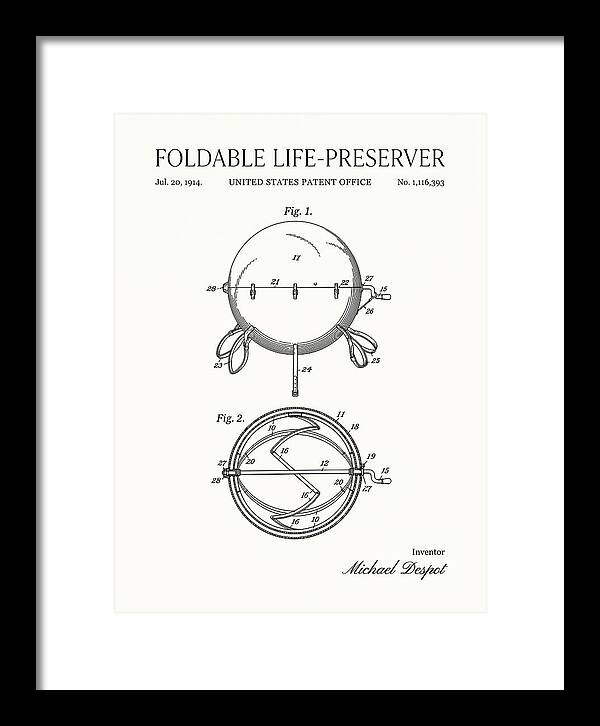 Foldable Life Preserver Minimalist Patent Us1116393a