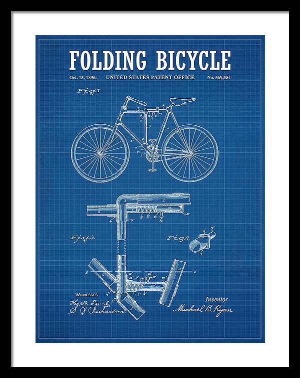 Folding Bicycle Blueprint Patent Us569354a