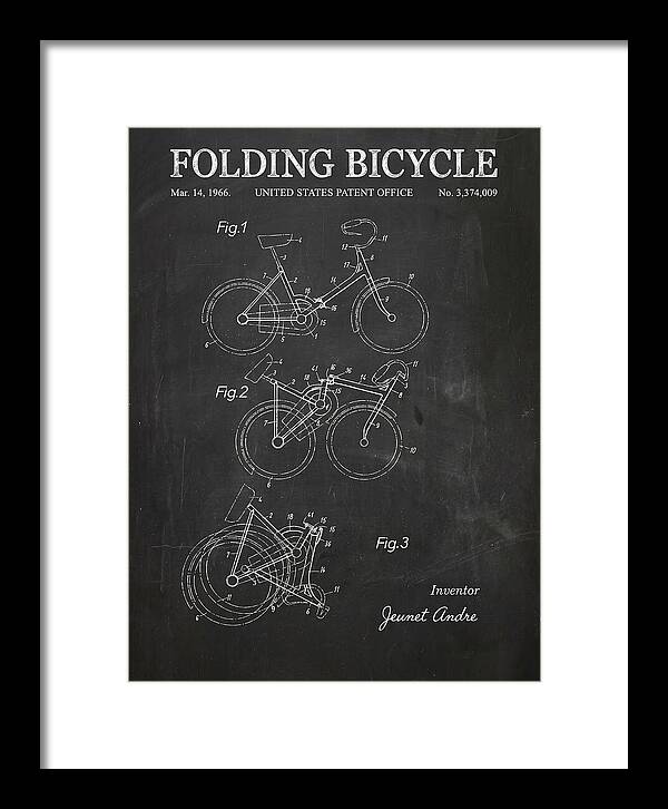 Folding Bicycle Chalkboard Patent Us3374009a
