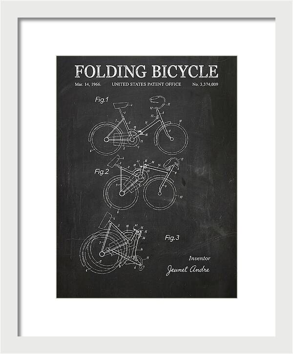 Folding Bicycle Chalkboard Patent Us3374009a