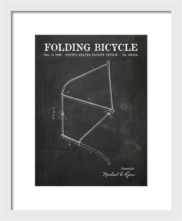 Folding Bicycle Chalkboard Patent Us599016a