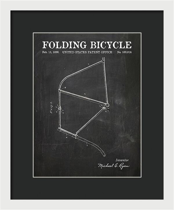 Folding Bicycle Chalkboard Patent Us599016a