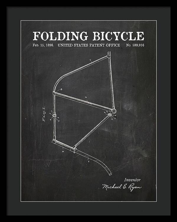 Folding Bicycle Chalkboard Patent Us599016a
