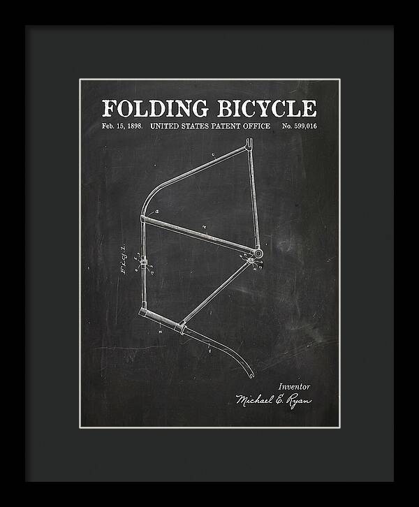 Folding Bicycle Chalkboard Patent Us599016a