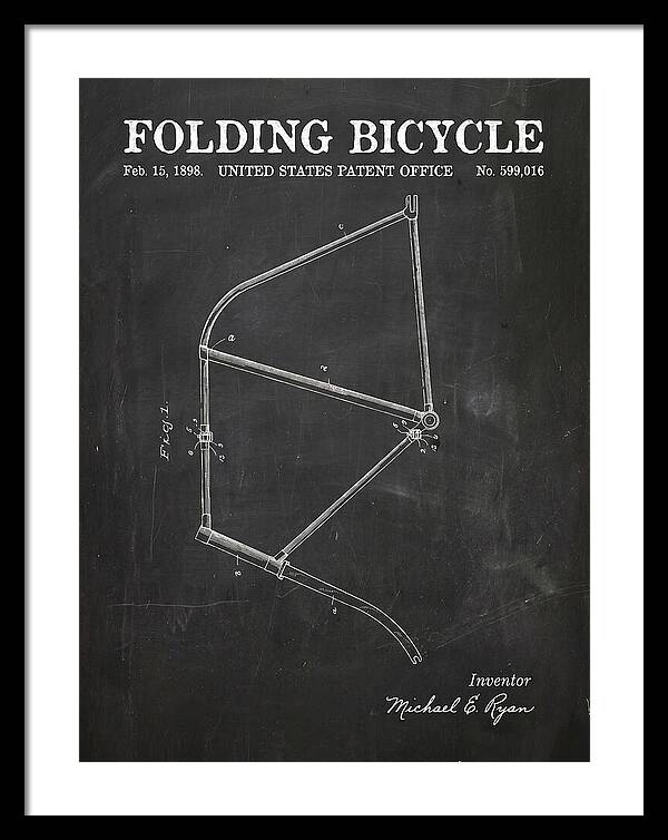 Folding Bicycle Chalkboard Patent Us599016a