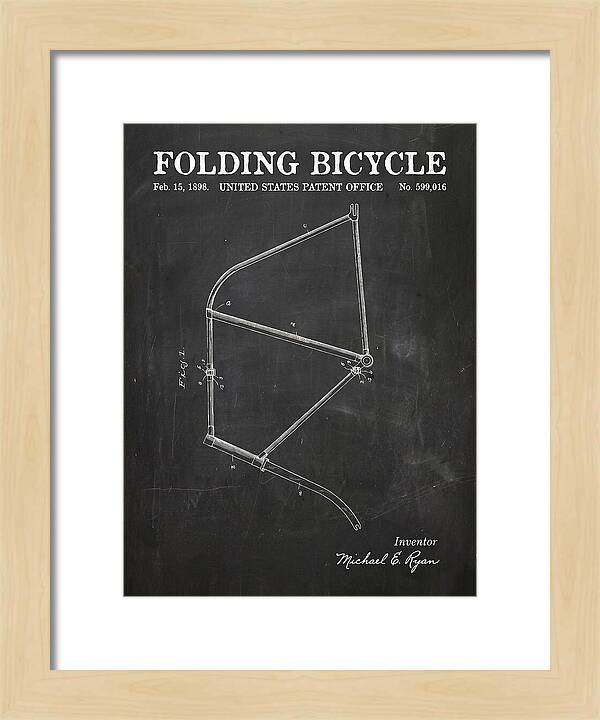 Folding Bicycle Chalkboard Patent Us599016a