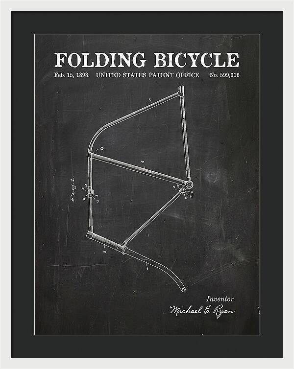 Folding Bicycle Chalkboard Patent Us599016a