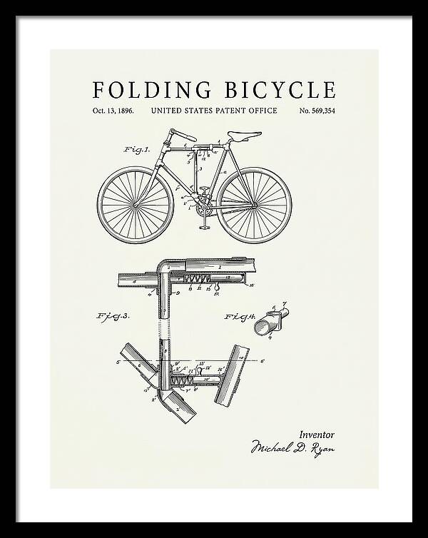 Folding Bicycle Minimalist Patent Us569354a