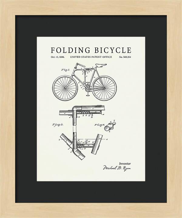 Folding Bicycle Minimalist Patent Us569354a
