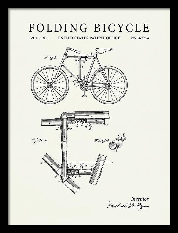 Folding Bicycle Minimalist Patent Us569354a