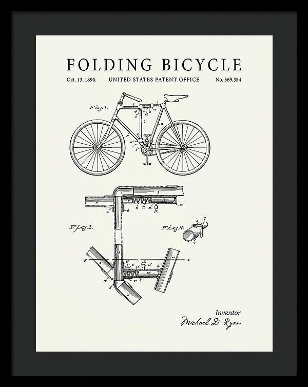 Folding Bicycle Minimalist Patent Us569354a
