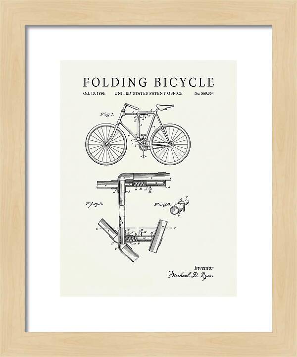 Folding Bicycle Minimalist Patent Us569354a