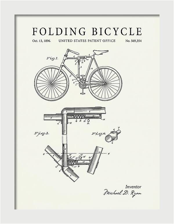 Folding Bicycle Minimalist Patent Us569354a