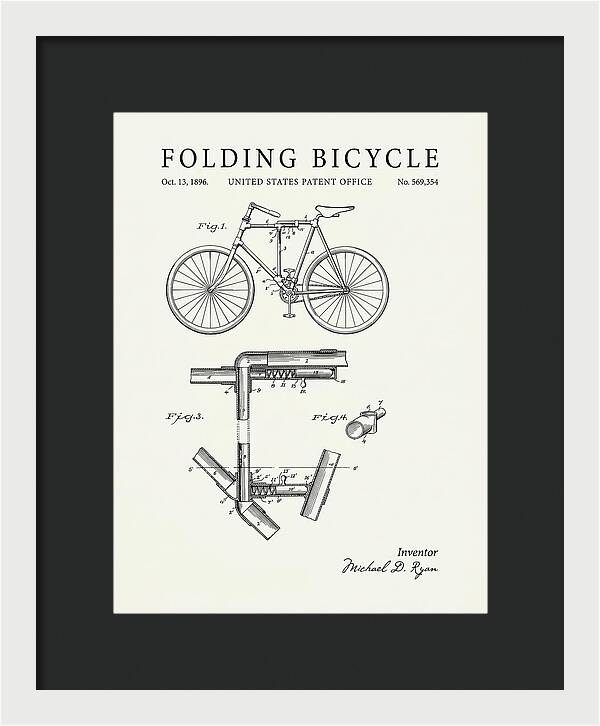 Folding Bicycle Minimalist Patent Us569354a