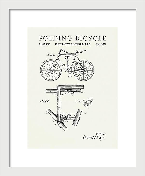 Folding Bicycle Minimalist Patent Us569354a