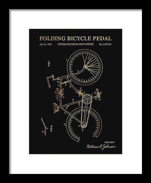 Folding Bicycle Pedal Gold Patent Us2359764a