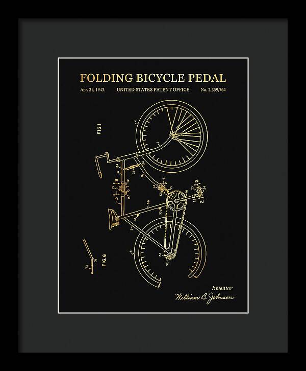 Folding Bicycle Pedal Gold Patent Us2359764a