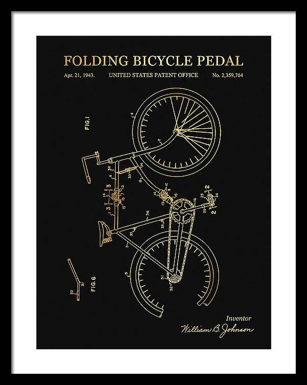 Folding Bicycle Pedal Gold Patent Us2359764a