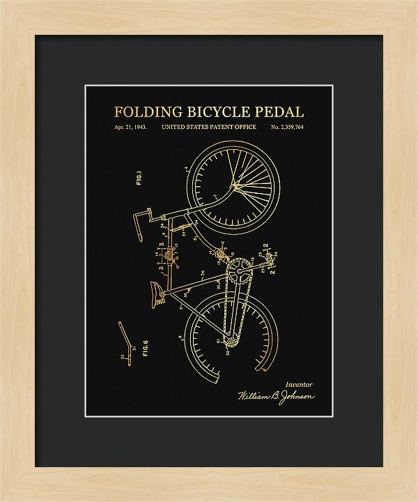 Folding Bicycle Pedal Gold Patent Us2359764a