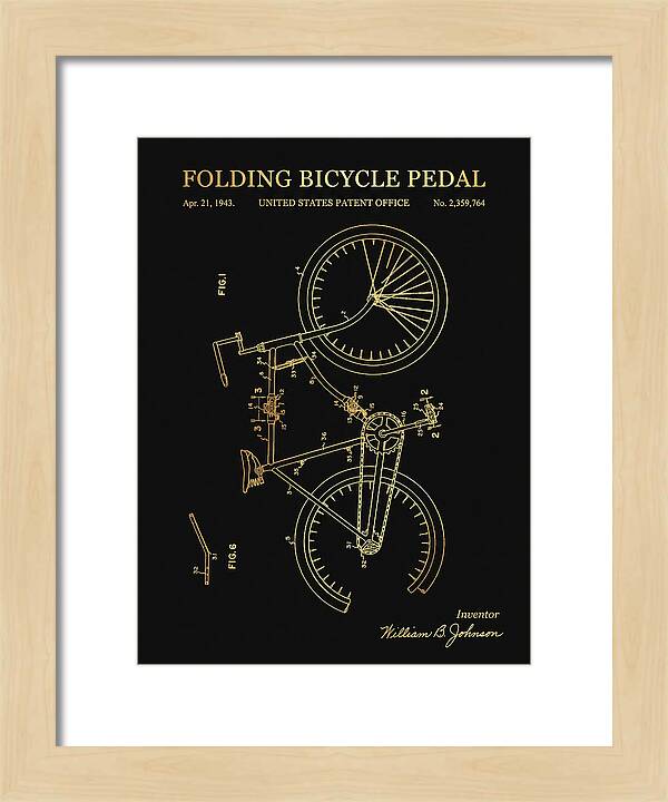 Folding Bicycle Pedal Gold Patent Us2359764a