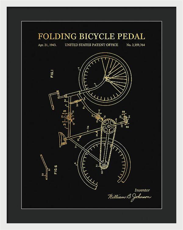 Folding Bicycle Pedal Gold Patent Us2359764a