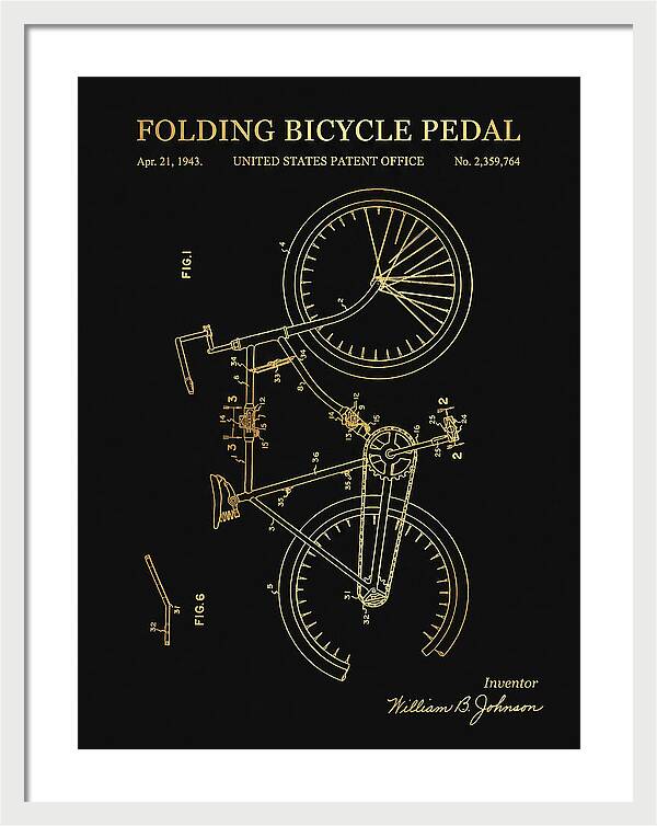 Folding Bicycle Pedal Gold Patent Us2359764a