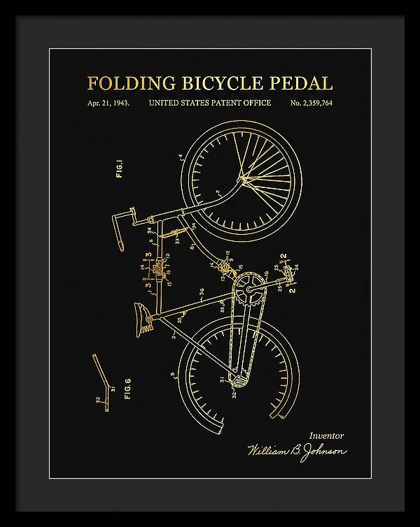 Folding Bicycle Pedal Gold Patent Us2359764a
