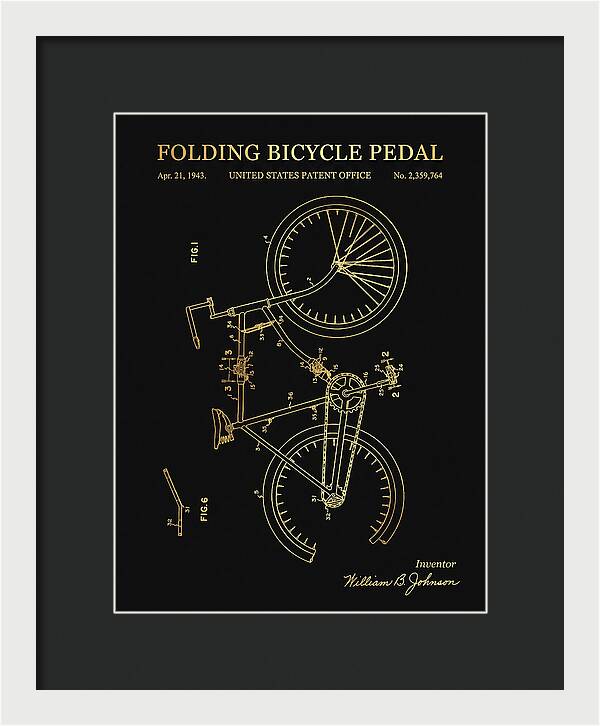Folding Bicycle Pedal Gold Patent Us2359764a
