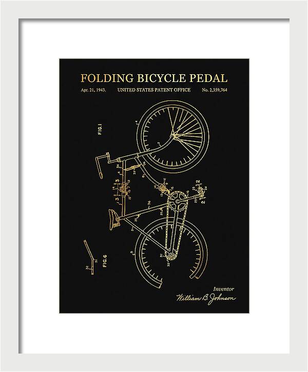 Folding Bicycle Pedal Gold Patent Us2359764a