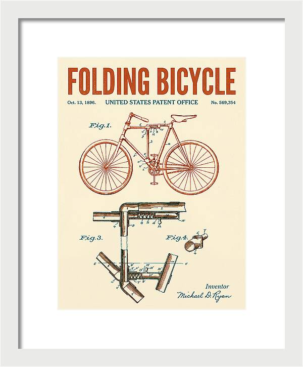 Folding Bicycle Retro Patent Us569354a