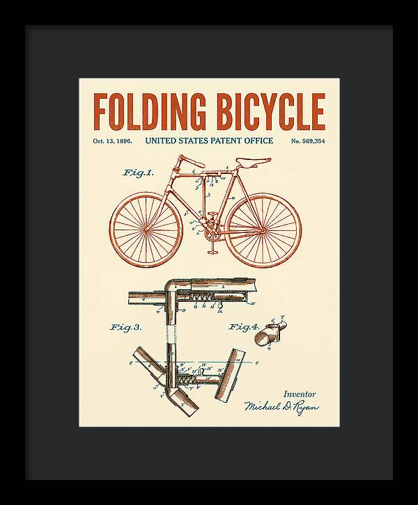 Folding Bicycle Retro Patent Us569354a