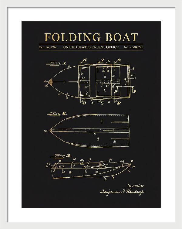 Folding Boat Gold Patent Us2504225a