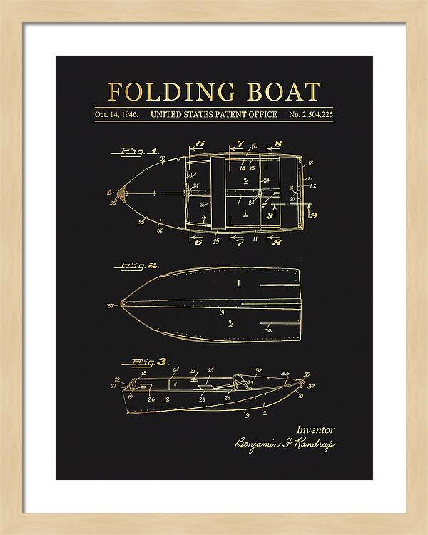 Folding Boat Gold Patent Us2504225a